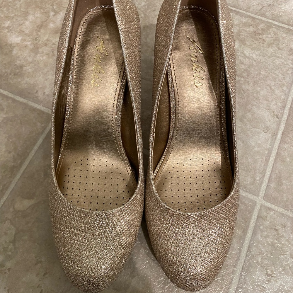 Gold Sparkle Heels